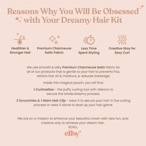 Dreamy Hair Kit in Mint to Be (Heatless Satin Hair Curls) - Gambar 3