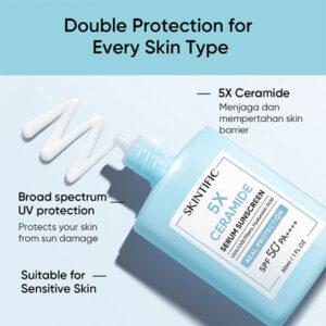 SKINTIFIC 5X Ceramide Serum Sunscreen SPF50 PA++++ - Gambar 2