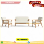 Sofa Kayu Jati  Sofa Ruang Tamu  Sofa Kursi Tamu Sofa Seater 2 1 1  – White, Seater 2