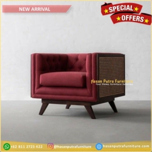 sofa minimalis singel jati rotan  Furniture