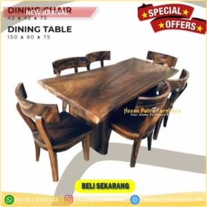 meja trembesi solid 200cm Furniture Jepara