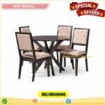 Set Kursi Makanursi Makan Kayu Jati Kursi Black 4 Kursi + Meja – Kursi Makan