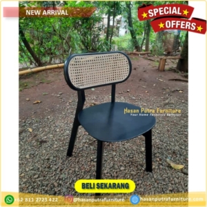 kursi rotan mininalis ducohitam Furniture Jepara