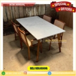 meja makan marmer  k4 terbaru Furniture Jepara