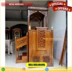 Mimbar masjid tangga kayu jati mimbar besar masjid agung