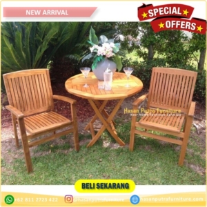 1 set kursi teras minimalis kayu jati solid jepara murah berkualitas