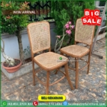 Kursi Makan Jati Kursi Makan Bar Kayu Jati Teak Rattan Chairs – DP 50%