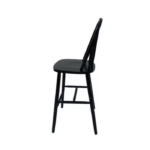 Barstool Retro  Kursi Bar Kayu Jati  Kursi Cafe Natural Black