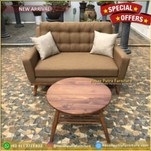 Kursi Sofa Jati Minimalis Sofa 2 Seater Plus Meja Kursi Sofa Jati Meja