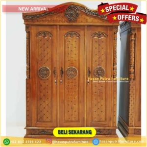 lemari pakaian minimalis 3 pintu jati Furniture Jati jepara