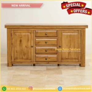 bufet minimalis ruang tamu(meja trembesi,meja makan) Furniture Jepara