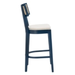 Kursi Bar Kayu Jati Rotan  Barstool Kursi Cafe Natural Black