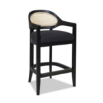 Kursi Bar Kayu Jati  Rotan  Barstool  Retro  Kursi Cafe Natural Black