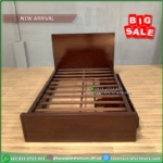 Tempat Tidur Jati 160×200 Laci 3 Dipan Jati