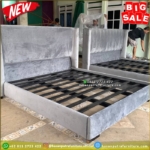 Tempat Tidur Minimalis Jok Dipan Jati Full Busa 160×200