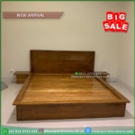 Tempat Tidur Jati 160×200 Alas Full Kayu Bonus 2 Bedside