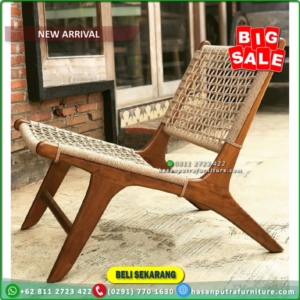 Kursi Santai Jati Kursi Baca Kursi Teras Kursi Malas Teak Rattan Chair