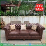 Kursi Sofa Jati Modern Mewah 3 Dudukan