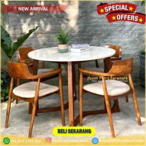 meja makan bulat kursi herosima Furniture Jepara