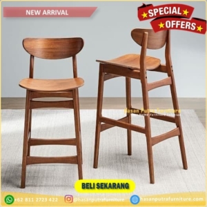 kursi bar ropan kursi bar kayu jati cat natural Furniture Jepara