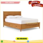 Dipan Kayu Jati Rangka Dipan Tempat Tidur  Tempat Tidur Dipan Laci – 90×200