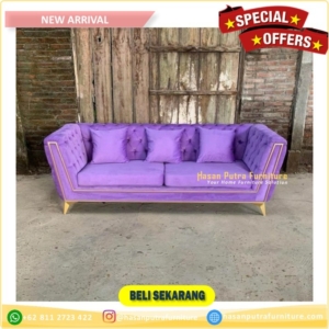 sofa minimalis 3 seater jati mebel jepara kursi sofa full busa