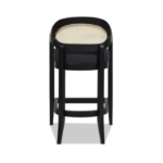 Kursi Bar Kayu Jati  Rotan  Barstool  Retro  Kursi Cafe Natural Black