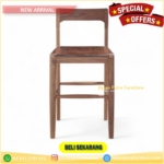 Kursi Bar Kayu Jati  Kursi Cafe  Barstool Minimalis Retro  MILEY