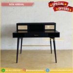 meja konsul,meja belaja duco hitam rotan laci  Furniture