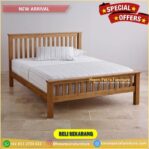 tempat tidur dipan minimalis kayu jati solid natural simple