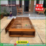 Tempat Tidur Minimalis Tempat Tidur Jati Laci 2 Divan Ranjang laci – 120×200