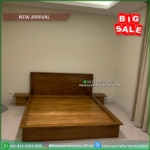 Tempat Tidur Jati 160×200 Alas Full Kayu Bonus 2 Bedside