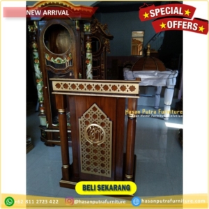 Mimbar masjid podium mushola kayu jati mimbar murah Furniture Jepara
