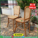 Kursi Makan Jati Kursi Makan Bar Kayu Jati Teak Rattan Chairs – DP 50%