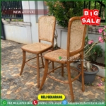 Kursi Makan Jati Kursi Makan Bar Kayu Jati Teak Rattan Chairs – DP 50%