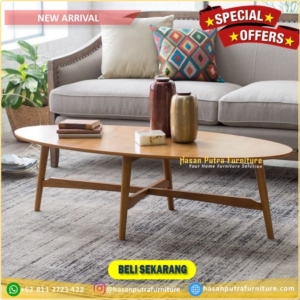 Meja sofa oval modern meja coffe terbaik