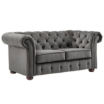 Sofa Chesterfield Sofa Chesterfield Seater 3-2  Sofa Sofa Chesterfield – Gray, Seater 3