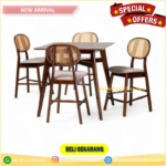 Kursi Makan Kayu Jati Kombinasi Rotan Kursi Makan Retro Kursi Cafe – Kursi Makan