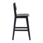 Kursi Bar Kayu Jati Barstool Minimalis Retro  Kursi Cafe Natural Black