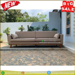 Kursi Sofa Jati 3 Seater Kursi Tamu Jati Modern Minimalis Sofa Tamu