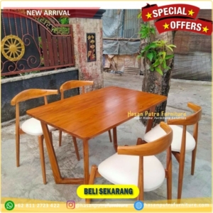 meja makan  jati k4 (lemari pakaia,kursi ropan) Furniture Jepara