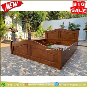 Tempat Tidur Jati Laci 2 Modern Klasik Divan Dipan Jati 160x200 - Gambar 4