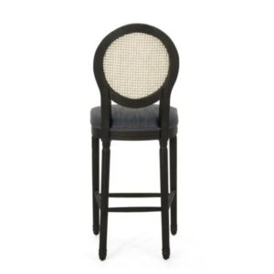 Kursi Cafe Retro  Barstool Kayu Jati Natural Black  Kursi Cafe Rotan - Gambar 4