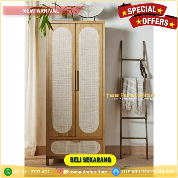 lemari pakaian minimalis pintu 2 rotan jati gread A 2 0531519b 8308 4912 b7b9 47738cecc067