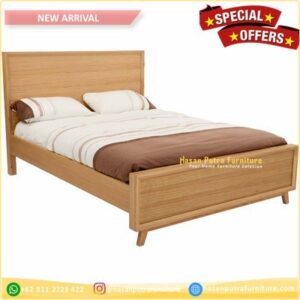 Tempat Tidur Retro, Ranjang Minimalis Modern Kayu Jati, Dipan Terbaru Indonesian Furniture - 100cm x 200cm (Furniture Indonesia) - Gambar 2