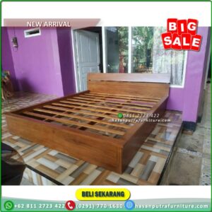 Tempat Tidur Jati 160x200 Minimalis - Gambar 2