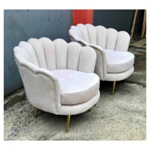 kursi kerang  kaki besi Furniture Jepara - Gambar 2