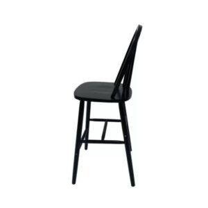 Barstool Retro  Kursi Bar Kayu Jati  Kursi Cafe Natural Black - Gambar 3