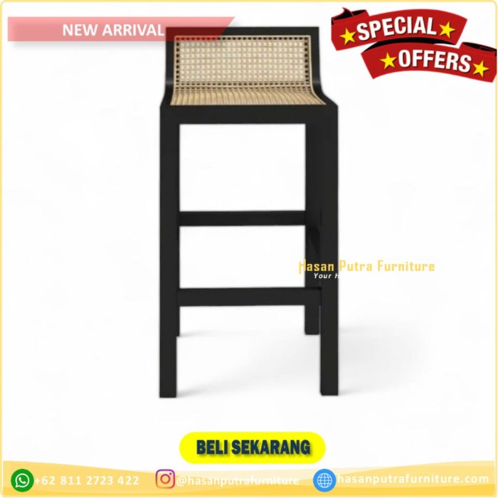 Kursi Bar Kayu Jati Rotan Barstool Kursi Cafe Black Jati 6 42bb13bc f540 429f 8521 efeede8b9e8f