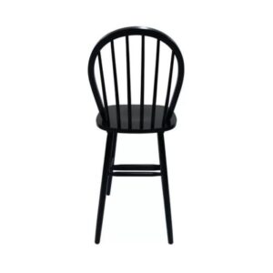 Barstool Retro  Kursi Bar Kayu Jati  Kursi Cafe Natural Black - Gambar 2